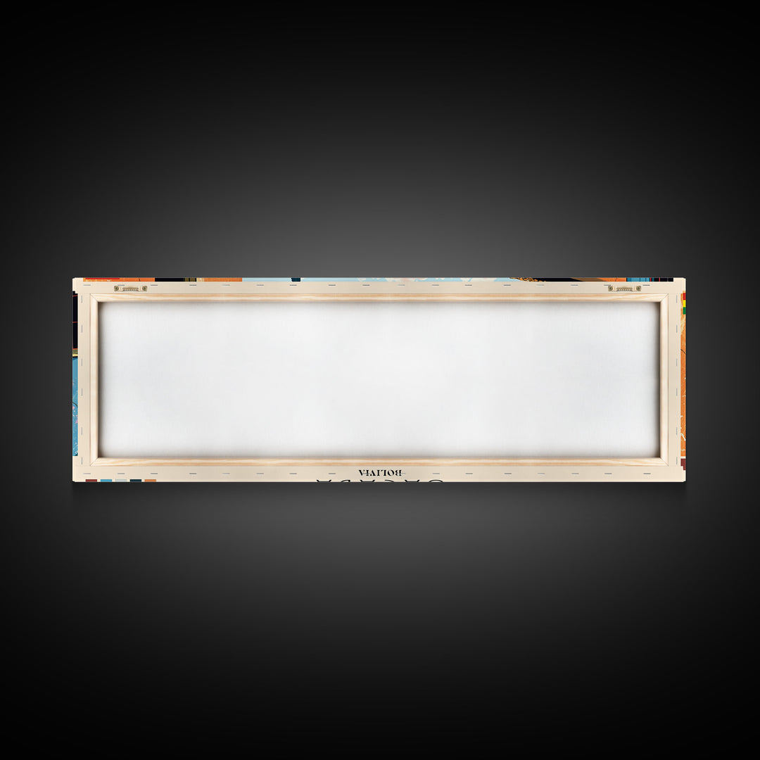 Sacaba, Bolivia Panoramic Canvas Print, Sacaba, Bolivia Painting, Bolivia Art, Sacaba Travel Poster, Travel Art, Living Room Painting