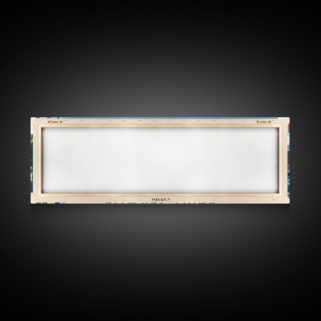 Saint-Jerome, Canada Panoramic Canvas Print, Saint-Jerome, Canada Painting, Canada Art, Saint-Jerome Travel Poster, Travel Art, Housewarming Gift