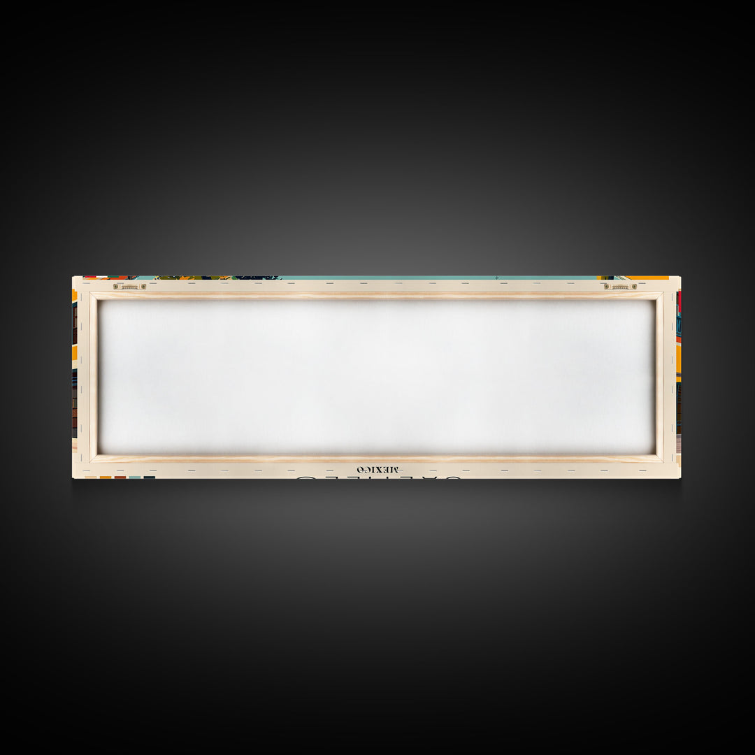 Saltillo, Mexico Panoramic Canvas Print, Saltillo, Mexico Painting, Mexico Art, Saltillo Travel Poster, Travel Art, Housewarming Gift