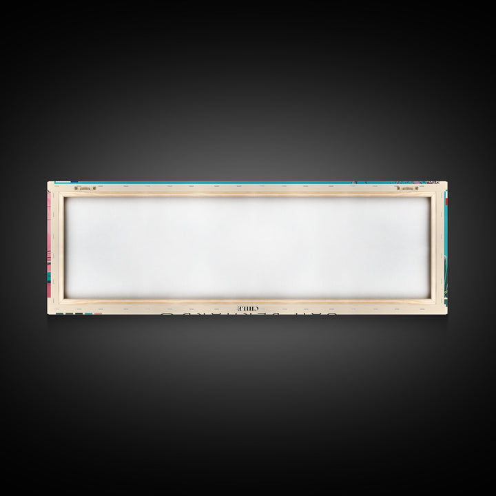 San Bernardo, Chile Panoramic Canvas Print, San Bernardo, Chile Painting, Chile Art, San Bernardo Travel Poster, Travel Art, Vacation Gift