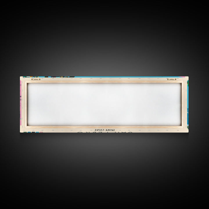 San-Pedro, Ivory Coast Panoramic Canvas Print, San-Pedro, Ivory Coast Painting, Ivory Coast Art, San-Pedro Travel Poster, Travel Art, Vacation Gift