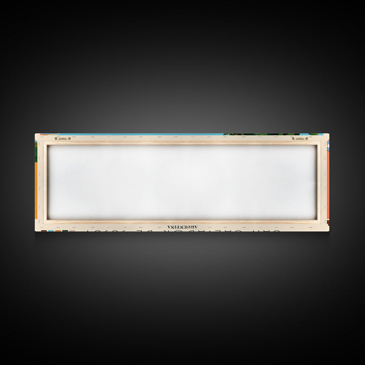 San Salvador de Jujuy, Argentina Panoramic Canvas Print, San Salvador de Jujuy, Argentina Painting, Argentina Art, San Salvador de Jujuy Travel Poster, Travel Art, Living Room Painting