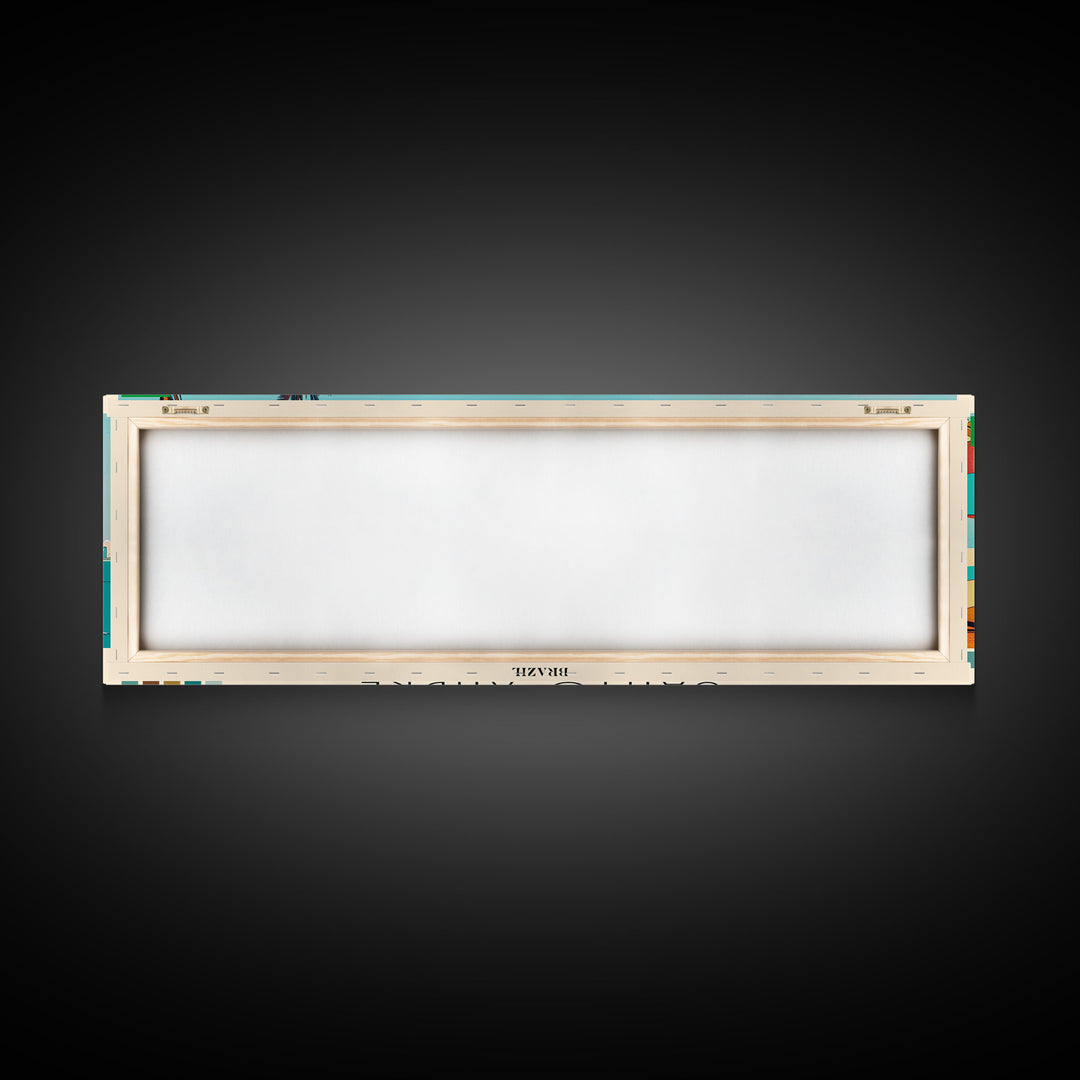 Santo Andre, Brazil Panoramic Canvas Print, Santo Andre, Brazil Painting, Brazil Art, Santo Andre Travel Poster, Travel Art, Living Room Painting