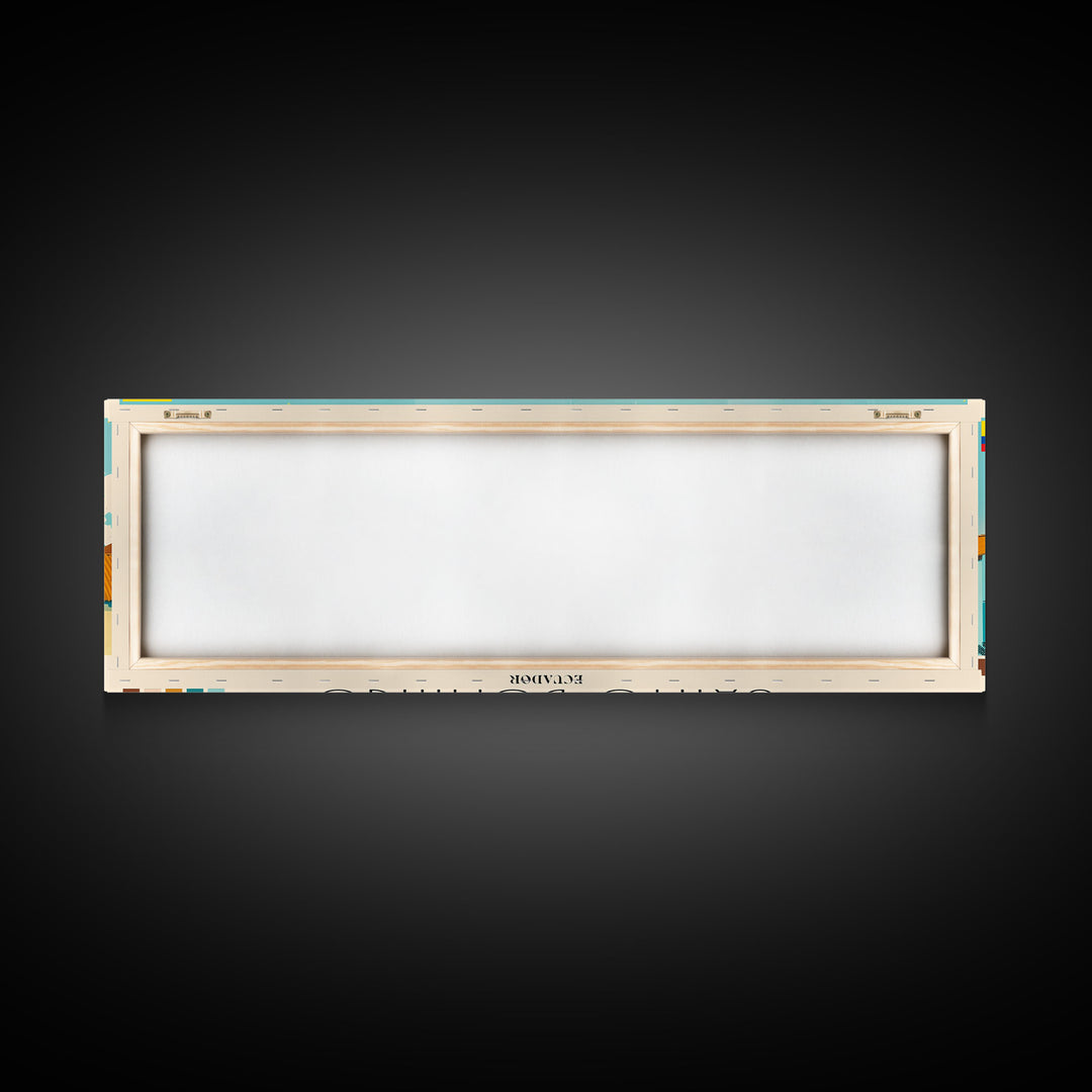 Santo Domingo, Ecuador Panoramic Canvas Print, Santo Domingo, Ecuador Painting, Ecuador Art, Santo Domingo Travel Poster, Travel Art, Housewarming Gift