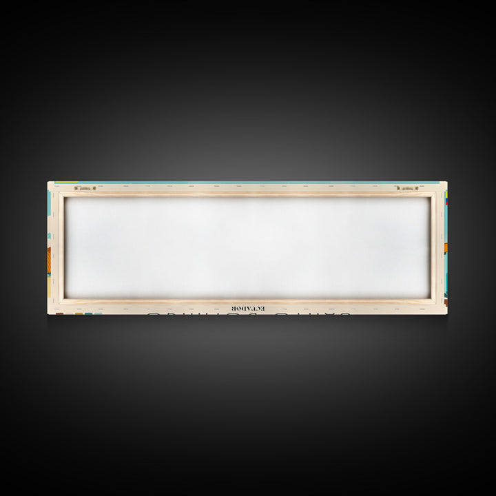 Santo Domingo, Ecuador Panoramic Canvas Print, Santo Domingo, Ecuador Painting, Ecuador Art, Santo Domingo Travel Poster, Travel Art, Housewarming Gift