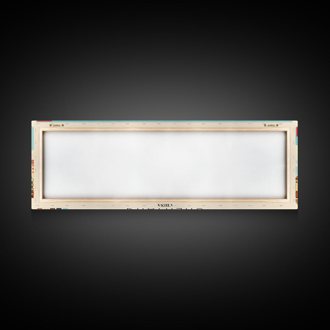 Shenyang, China Panoramic Canvas Print, Shenyang, China Painting, China Art, Shenyang Travel Poster, Travel Art, Vacation Gift