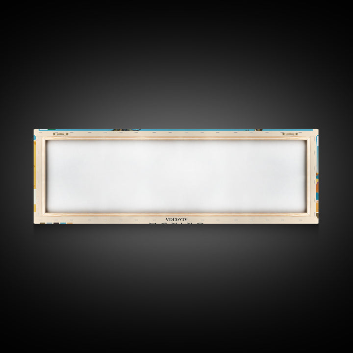 Skikda, Algeria Panoramic Canvas Print, Skikda, Algeria Painting, Algeria Art, Skikda Travel Poster, Travel Art, Guest Room Painting