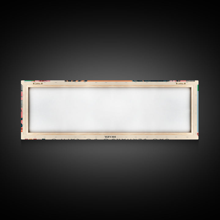 Sao Bernardo do Campo, Brazil Panoramic Canvas Print, Sao Bernardo do Campo, Brazil Painting, Brazil Art, Sao Bernardo do Campo Travel Poster, Travel Art, Vacation Gift