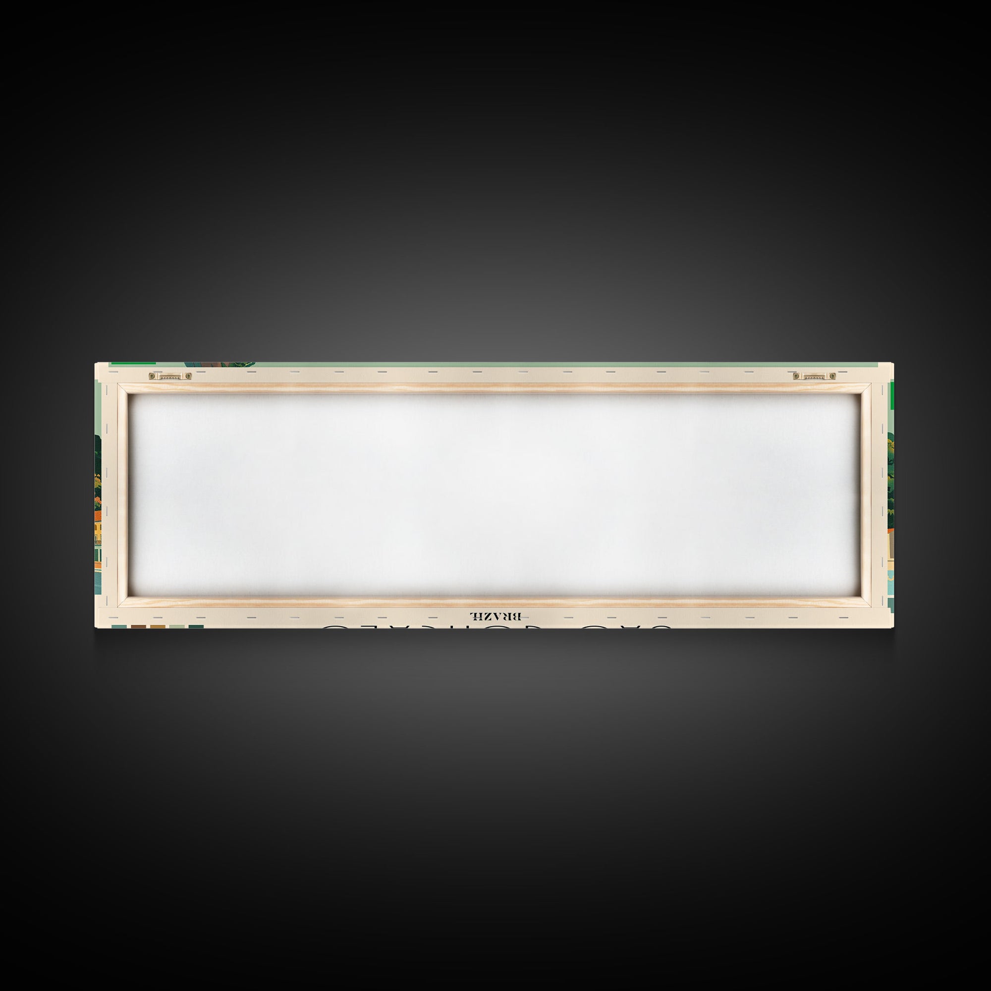 Sao Goncalo, Brazil Panoramic Canvas Print, Sao Goncalo, Brazil Painting, Brazil Art, Sao Goncalo Travel Poster, Travel Art, Housewarming Gift