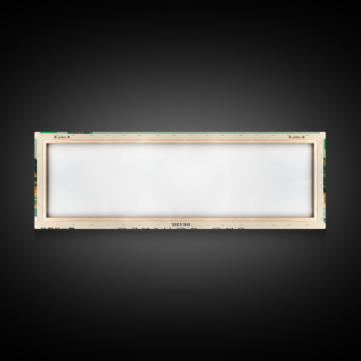 Sao Goncalo, Brazil Panoramic Canvas Print, Sao Goncalo, Brazil Painting, Brazil Art, Sao Goncalo Travel Poster, Travel Art, Housewarming Gift