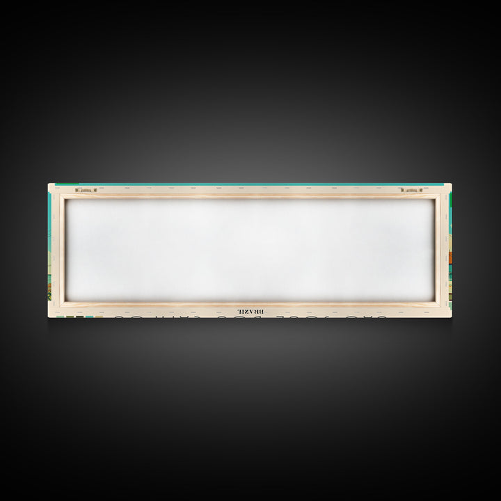 Sao Jose dos Campos, Brazil Panoramic Canvas Print, Sao Jose dos Campos, Brazil Painting, Brazil Art, Sao Jose dos Campos Travel Poster, Travel Art, Guest Room Painting