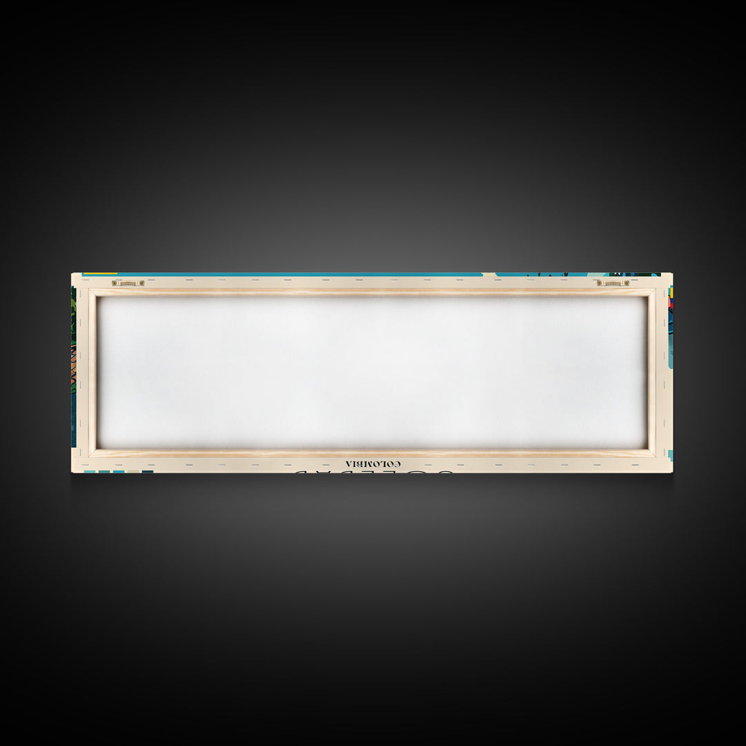 Soledad, Colombia Panoramic Canvas Print, Soledad, Colombia Painting, Colombia Art, Soledad Travel Poster, Travel Art, Guest Room Painting