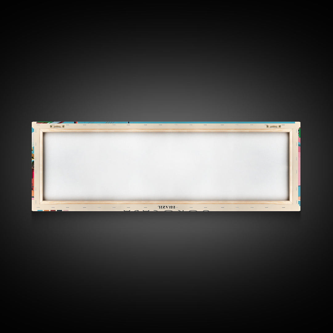 Sorocaba, Brazil Panoramic Canvas Print, Sorocaba, Brazil Painting, Brazil Art, Sorocaba Travel Poster, Travel Art, Living Room Painting