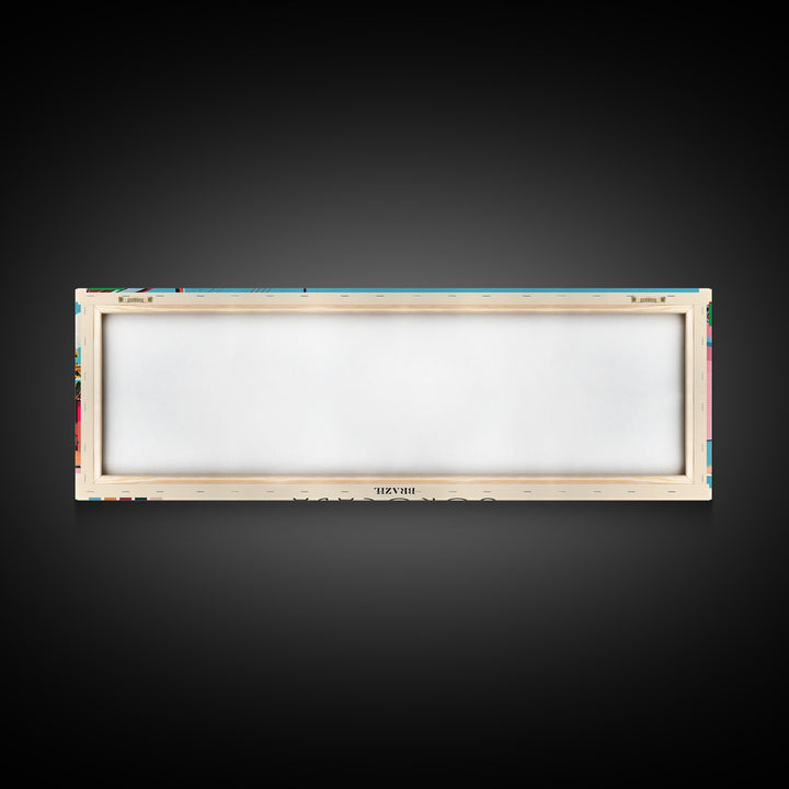 Sorocaba, Brazil Panoramic Canvas Print, Sorocaba, Brazil Painting, Brazil Art, Sorocaba Travel Poster, Travel Art, Living Room Painting