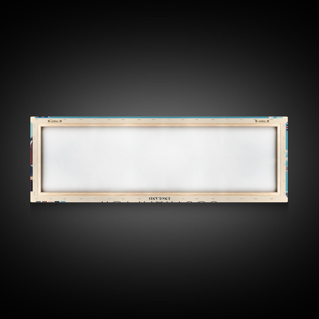 Southampton, England Panoramic Canvas Print, Southampton, England Painting, England Art, Southampton Travel Poster, Travel Art, Housewarming Gift