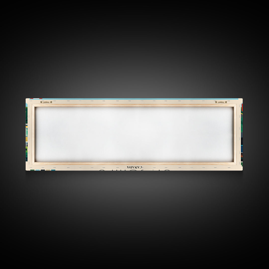 St. John's, Canada Panoramic Canvas Print, St. John's, Canada Painting, Canada Art, St. John's Travel Poster, Travel Art, Guest Room Painting