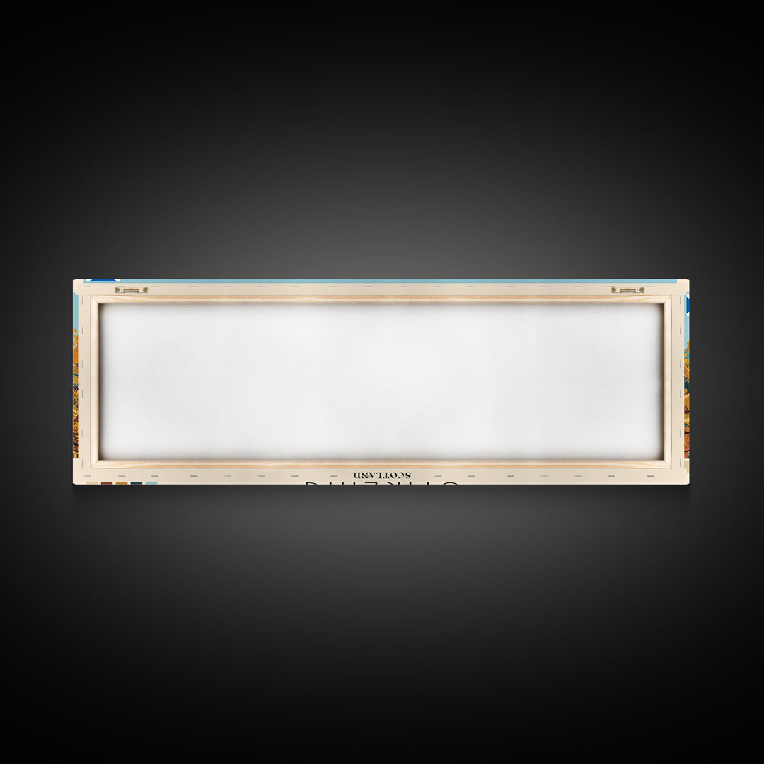 Stirling, Scotland Panoramic Canvas Print, Stirling, Scotland Painting, Scotland Art, Stirling Travel Poster, Travel Art, Living Room Painting