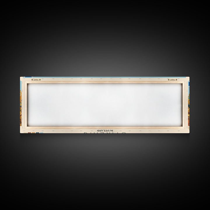 Stirling, Scotland Panoramic Canvas Print, Stirling, Scotland Painting, Scotland Art, Stirling Travel Poster, Travel Art, Living Room Painting