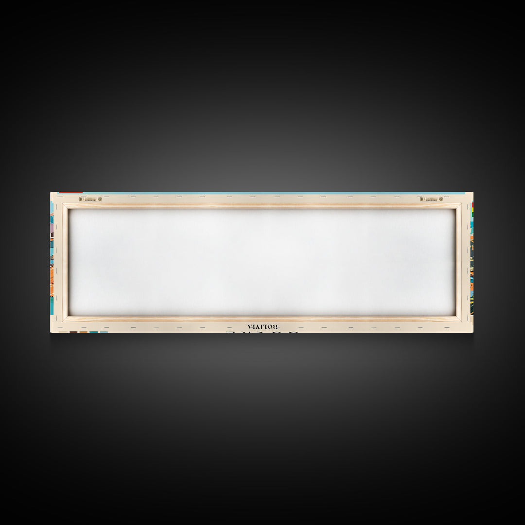 Sucre, Bolivia Panoramic Canvas Print, Sucre, Bolivia Painting, Bolivia Art, Sucre Travel Poster, Travel Art, Guest Room Painting