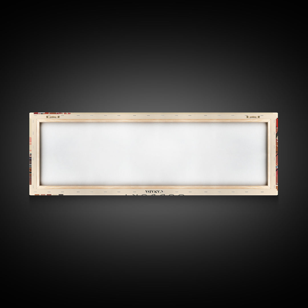 Sudbury, Canada Panoramic Canvas Print, Sudbury, Canada Painting, Canada Art, Sudbury Travel Poster, Travel Art, Guest Room Painting