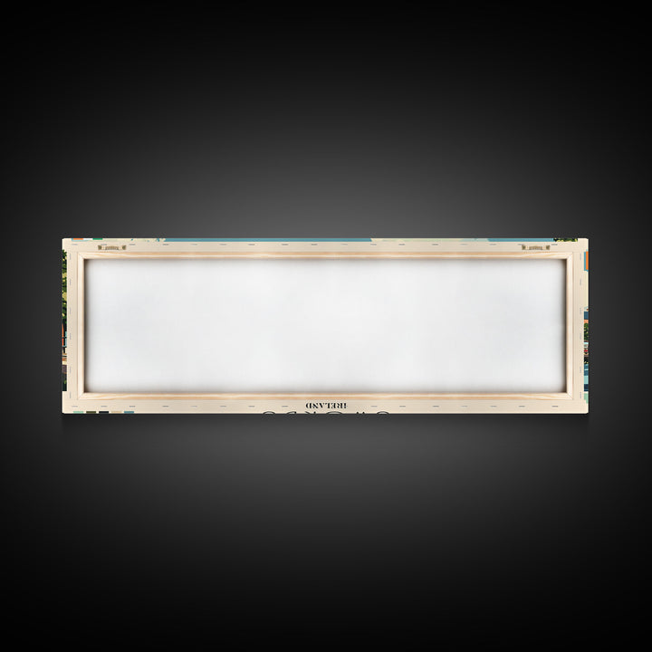 Swords, Ireland Panoramic Canvas Print, Swords, Ireland Painting, Ireland Art, Swords Travel Poster, Travel Art, Guest Room Painting