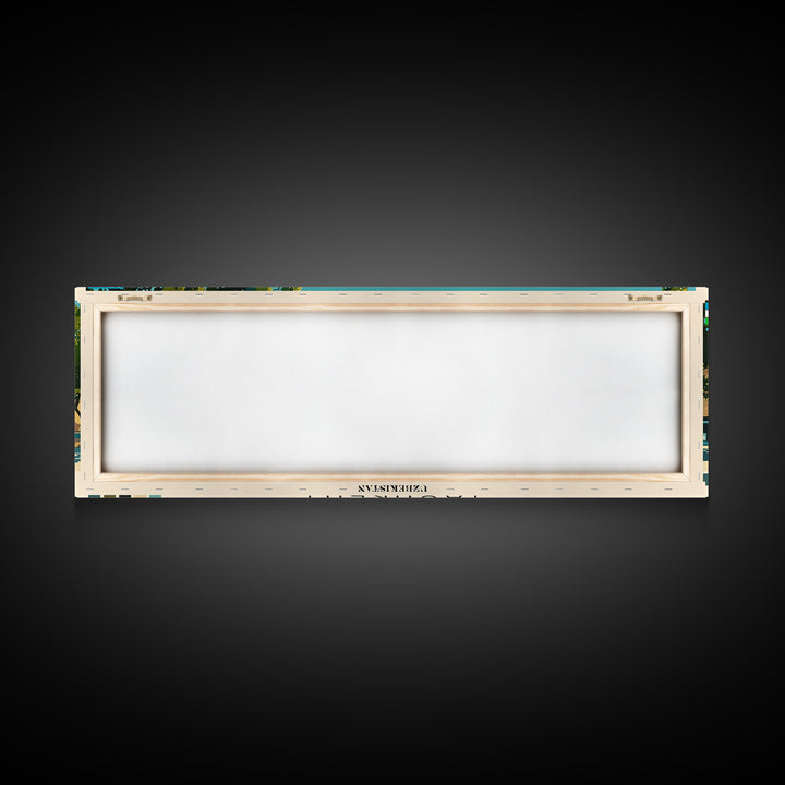 Tashkent, Uzbekistan Panoramic Canvas Print, Tashkent, Uzbekistan Painting, Uzbekistan Art, Tashkent Travel Poster, Travel Art, Housewarming Gift