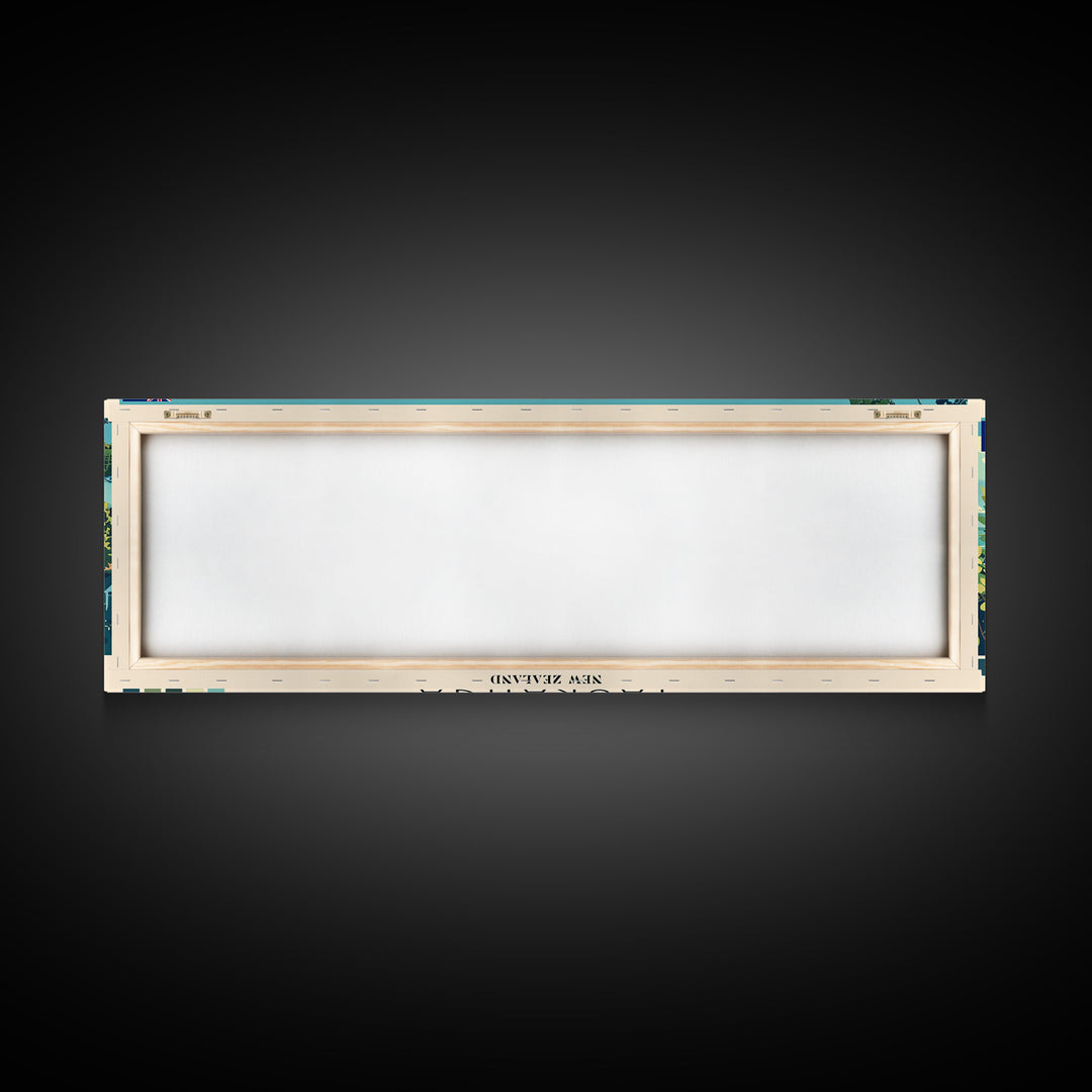Tauranga, New Zealand Panoramic Canvas Print, Tauranga, New Zealand Painting, New Zealand Art, Tauranga Travel Poster, Travel Art, Guest Room Painting