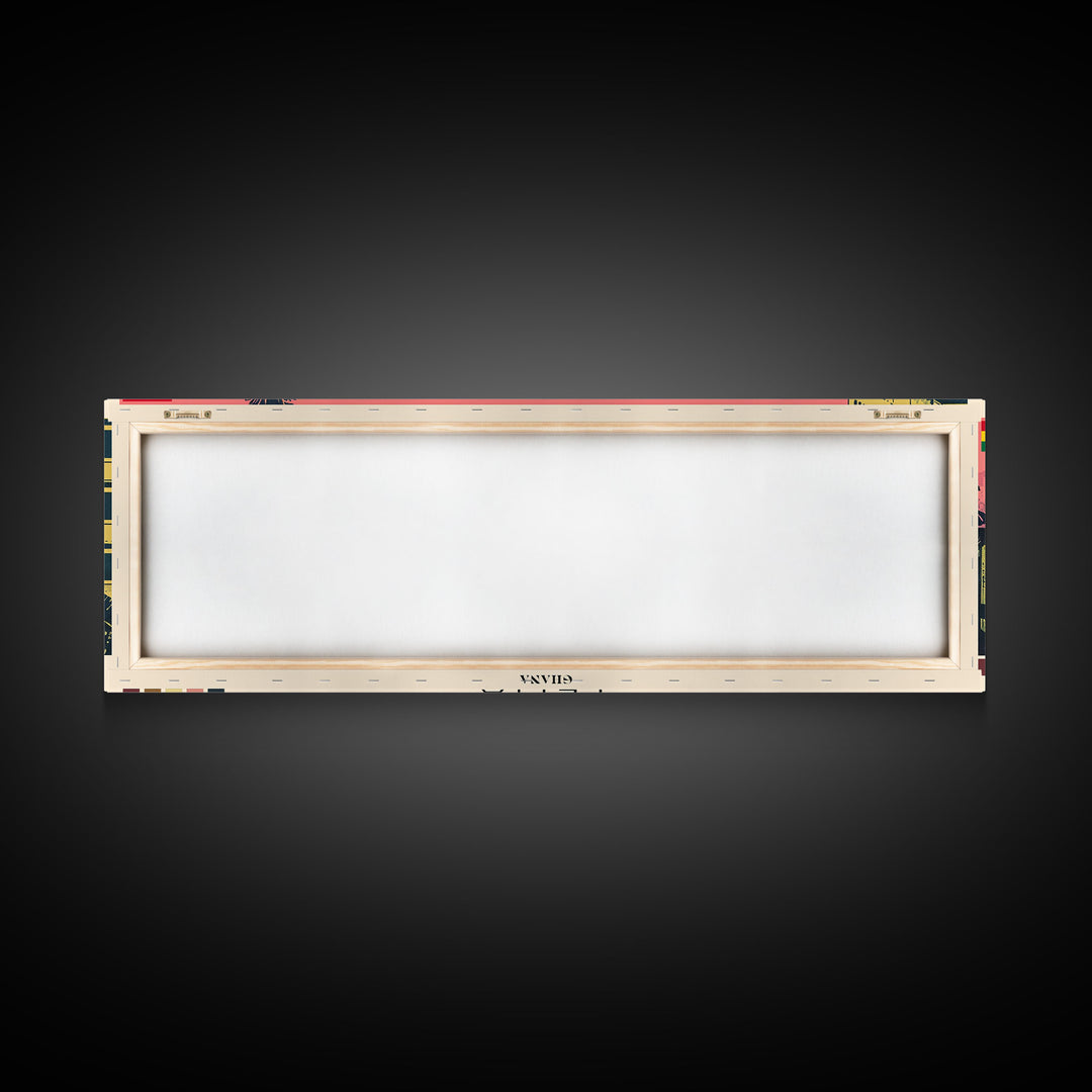 Tema, Ghana Panoramic Canvas Print, Tema, Ghana Painting, Ghana Art, Tema Travel Poster, Travel Art, Housewarming Gift