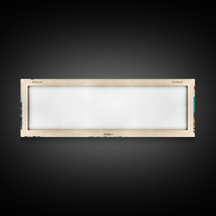 Temuco, Chile Panoramic Canvas Print, Temuco, Chile Painting, Chile Art, Temuco Travel Poster, Travel Art, Guest Room Painting