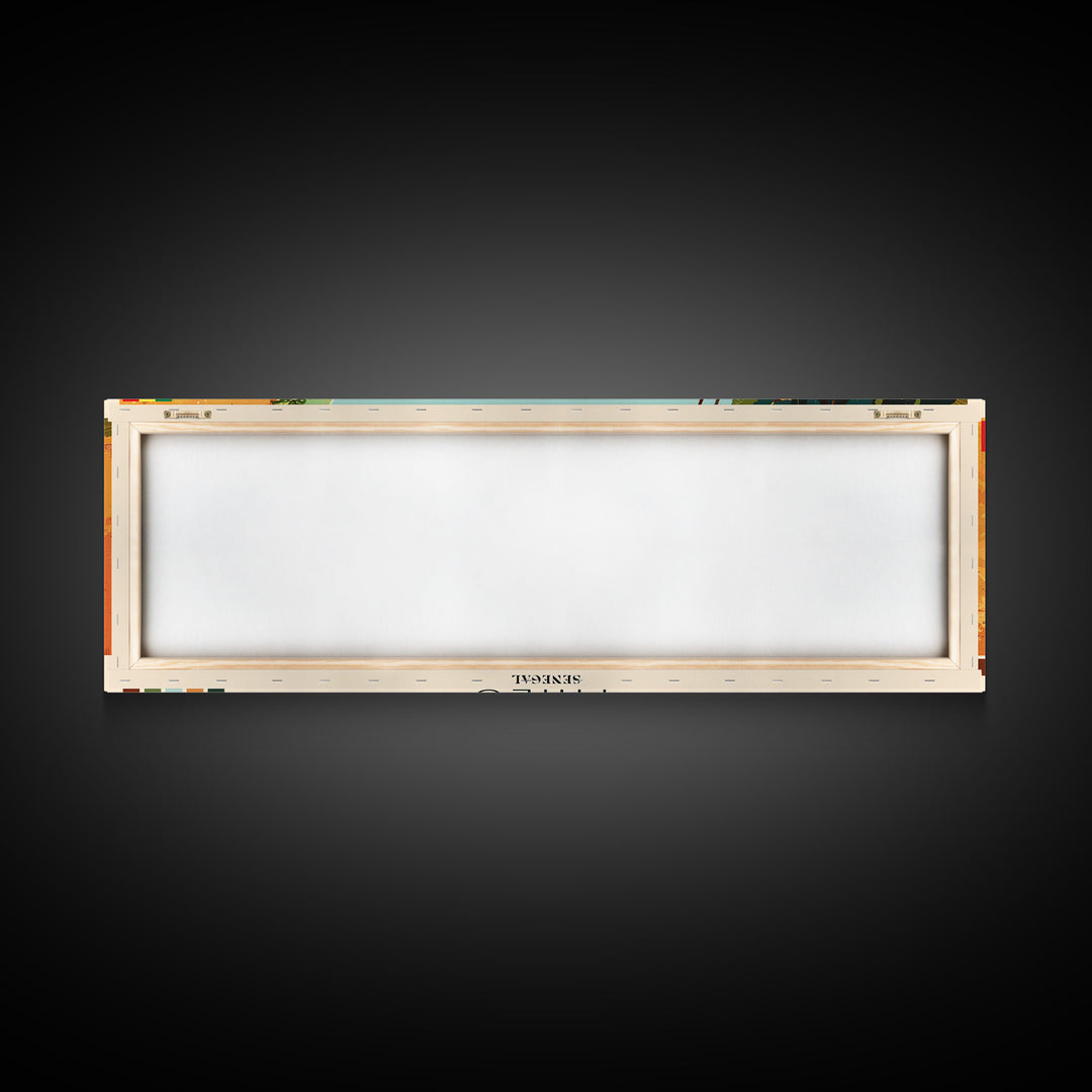 Thies, Senegal Panoramic Canvas Print, Thies, Senegal Painting, Senegal Art, Thies Travel Poster, Travel Art, Guest Room Painting