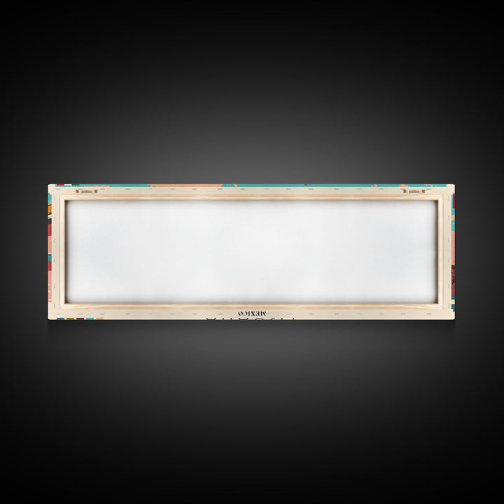 Tijuana, Mexico Panoramic Canvas Print, Tijuana, Mexico Painting, Mexico Art, Tijuana Travel Poster, Travel Art, Housewarming Gift