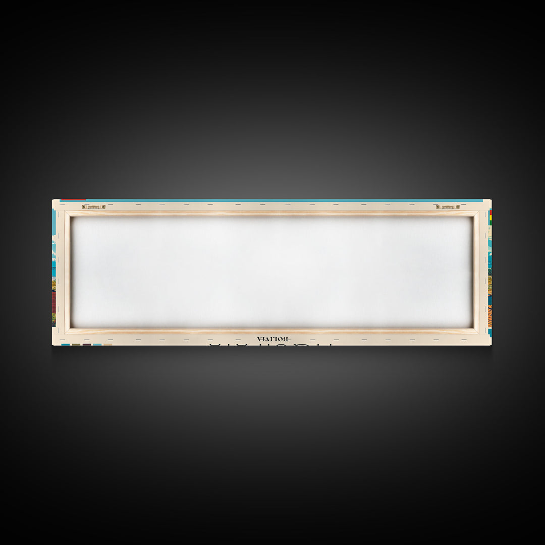 Tiquipaya, Bolivia Panoramic Canvas Print, Tiquipaya, Bolivia Painting, Bolivia Art, Tiquipaya Travel Poster, Travel Art, Guest Room Painting