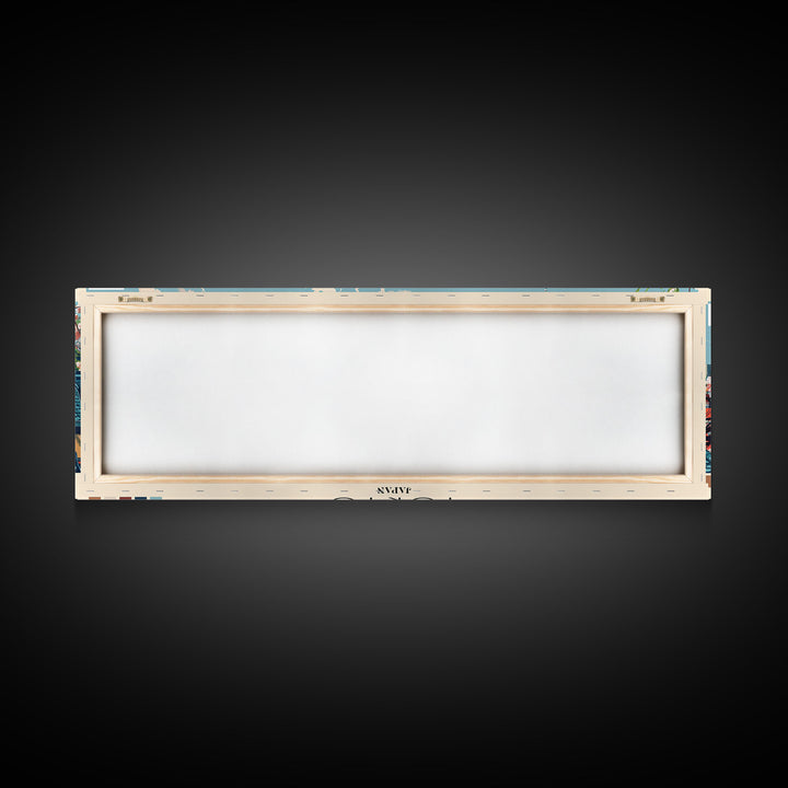 Tokyo, Japan Panoramic Canvas Print, Tokyo, Japan Painting, Japan Art, Tokyo Travel Poster, Travel Art, Guest Room Painting