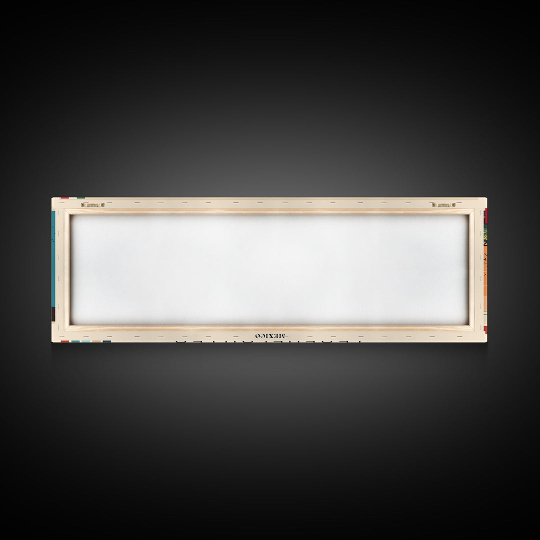 Tlalnepantla, Mexico Panoramic Canvas Print, Tlalnepantla, Mexico Painting, Mexico Art, Tlalnepantla Travel Poster, Travel Art, Vacation Gift