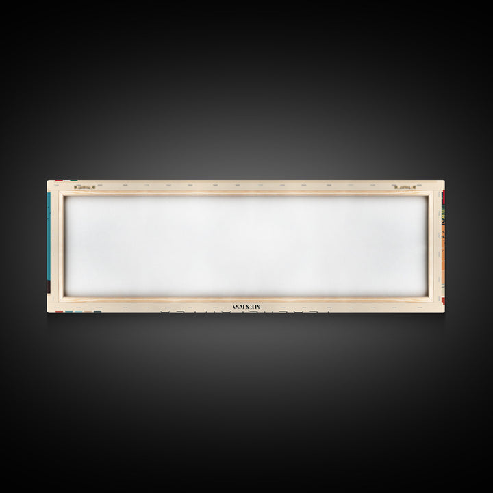 Tlalnepantla, Mexico Panoramic Canvas Print, Tlalnepantla, Mexico Painting, Mexico Art, Tlalnepantla Travel Poster, Travel Art, Vacation Gift