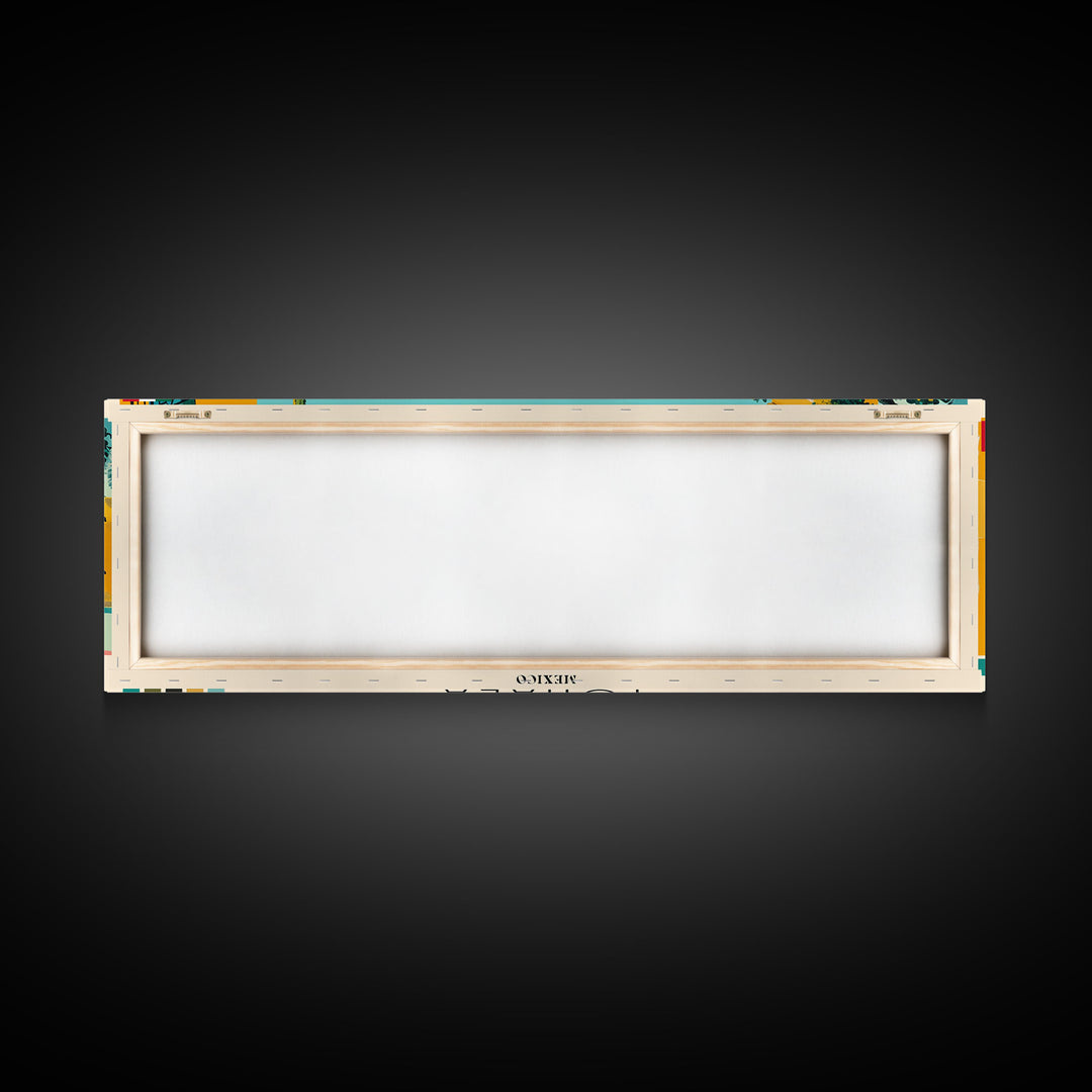 Tonala, Mexico Panoramic Canvas Print, Tonala, Mexico Painting, Mexico Art, Tonala Travel Poster, Travel Art, Guest Room Painting