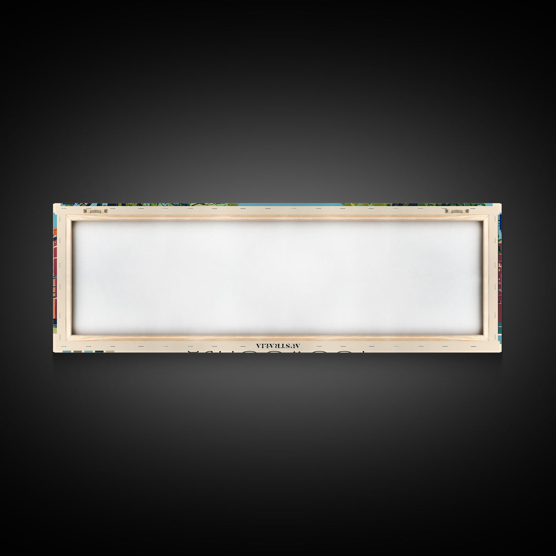 Toowoomba, Australia Panoramic Canvas Print, Toowoomba, Australia Painting, Australia Art, Toowoomba Travel Poster, Travel Art, Vacation Gift