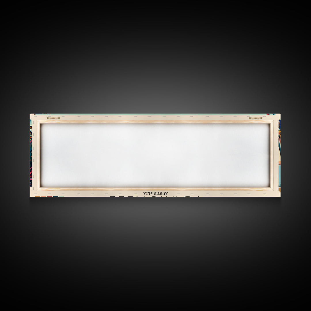 Townsville, Australia Panoramic Canvas Print, Townsville, Australia Painting, Australia Art, Townsville Travel Poster, Travel Art, Guest Room Painting