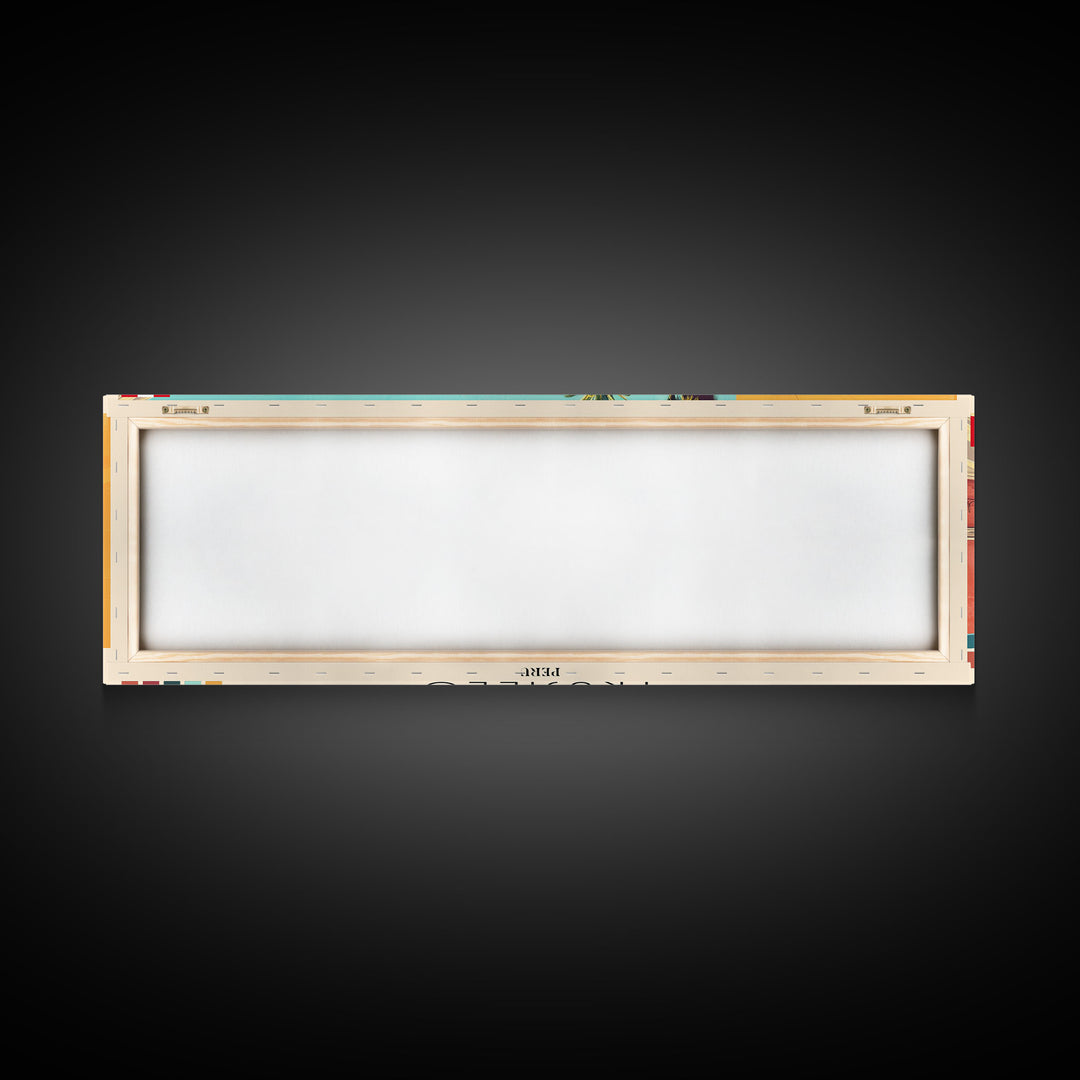 Trujillo, Peru Panoramic Canvas Print, Trujillo, Peru Painting, Peru Art, Trujillo Travel Poster, Travel Art, Guest Room Painting