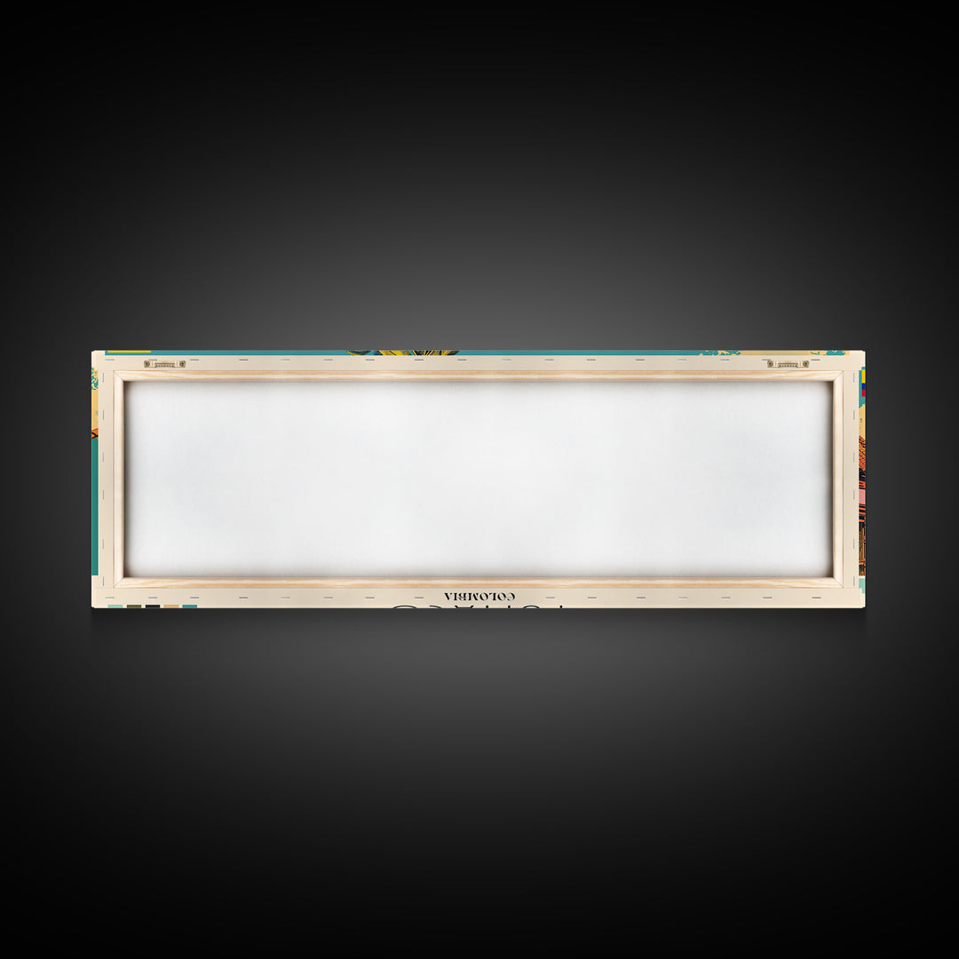 Tumaco, Colombia Panoramic Canvas Print, Tumaco, Colombia Painting, Colombia Art, Tumaco Travel Poster, Travel Art, Housewarming Gift