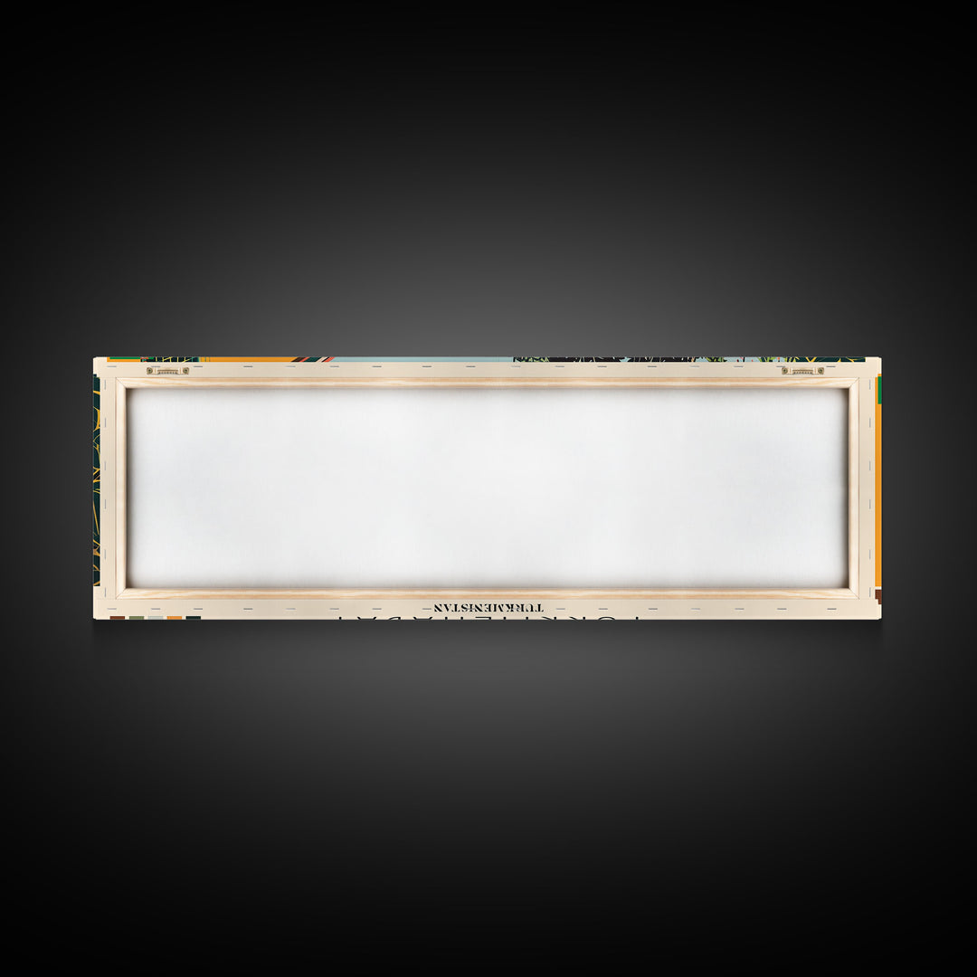 Turkmenabat, Turkmenistan Panoramic Canvas Print, Turkmenabat, Turkmenistan Painting, Turkmenistan Art, Turkmenabat Travel Poster, Travel Art, Vacation Gift