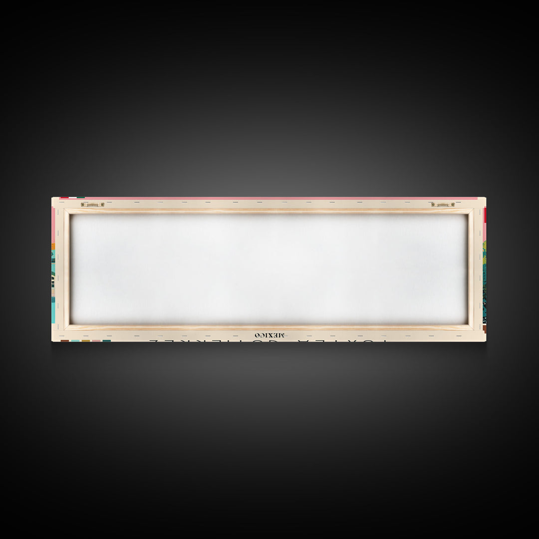 Tuxtla Gutierrez, Mexico Panoramic Canvas Print, Tuxtla Gutierrez, Mexico Painting, Mexico Art, Tuxtla Gutierrez Travel Poster, Travel Art, Living Room Painting