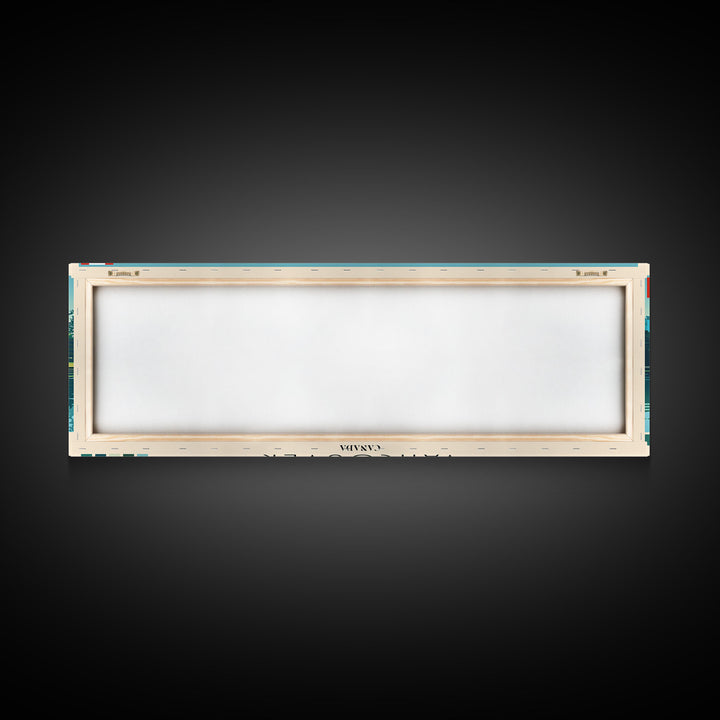 Vancouver, Canada Panoramic Canvas Print, Vancouver, Canada Painting, Canada Art, Vancouver Travel Poster, Travel Art, Housewarming Gift