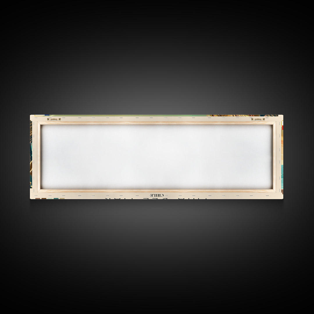 Vina del Mar, Chile Panoramic Canvas Print, Vina del Mar, Chile Painting, Chile Art, Vina del Mar Travel Poster, Travel Art, Living Room Painting