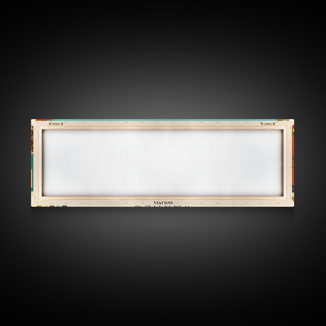 Warnes, Bolivia Panoramic Canvas Print, Warnes, Bolivia Painting, Bolivia Art, Warnes Travel Poster, Travel Art, Living Room Painting