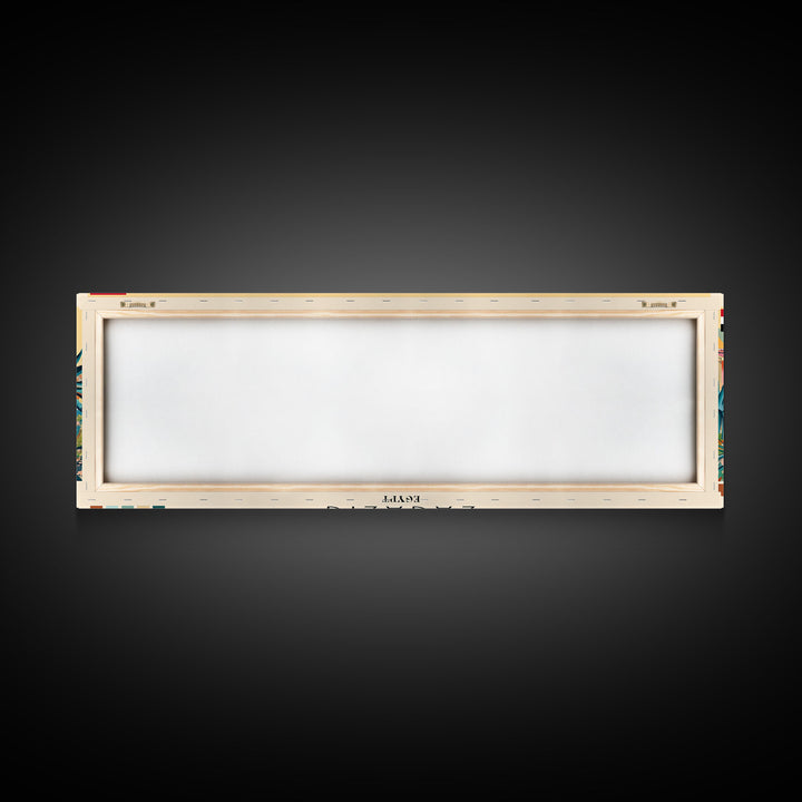 Zagazig, Egypt Panoramic Canvas Print, Zagazig, Egypt Painting, Egypt Art, Zagazig Travel Poster, Travel Art, Living Room Painting