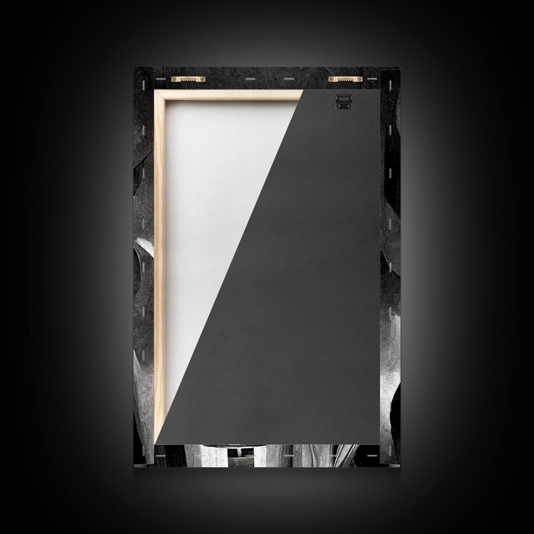 Vintage Style Art Deco Statue Study, Framed Canvas Print, Retro Style Wall Art, 1920s - 1930s style Art