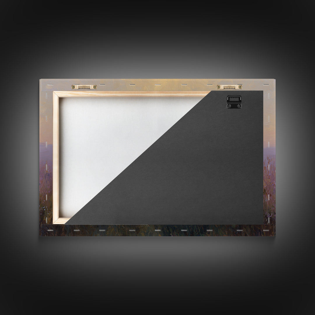 Guardian Angel Holding Baby Framed Canvas Print, Golden Meadow Oil Painting, Spiritual Nursery Decor, Christian Gift For Mom