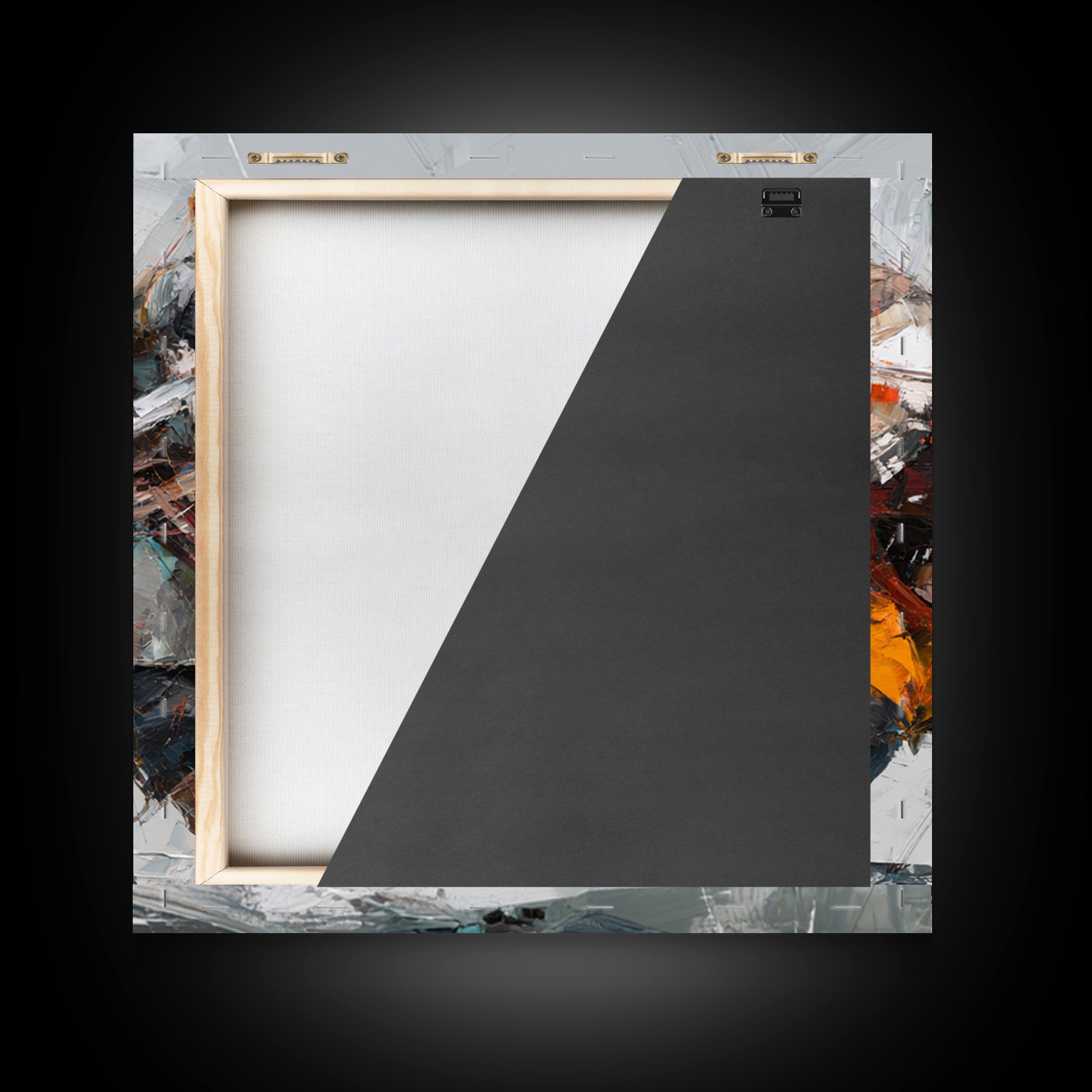 Viking Duel With Swords And Shields Canvas Print, Abstract Warrior Battle Painting, Dynamic Modern Wall Art For Game Room