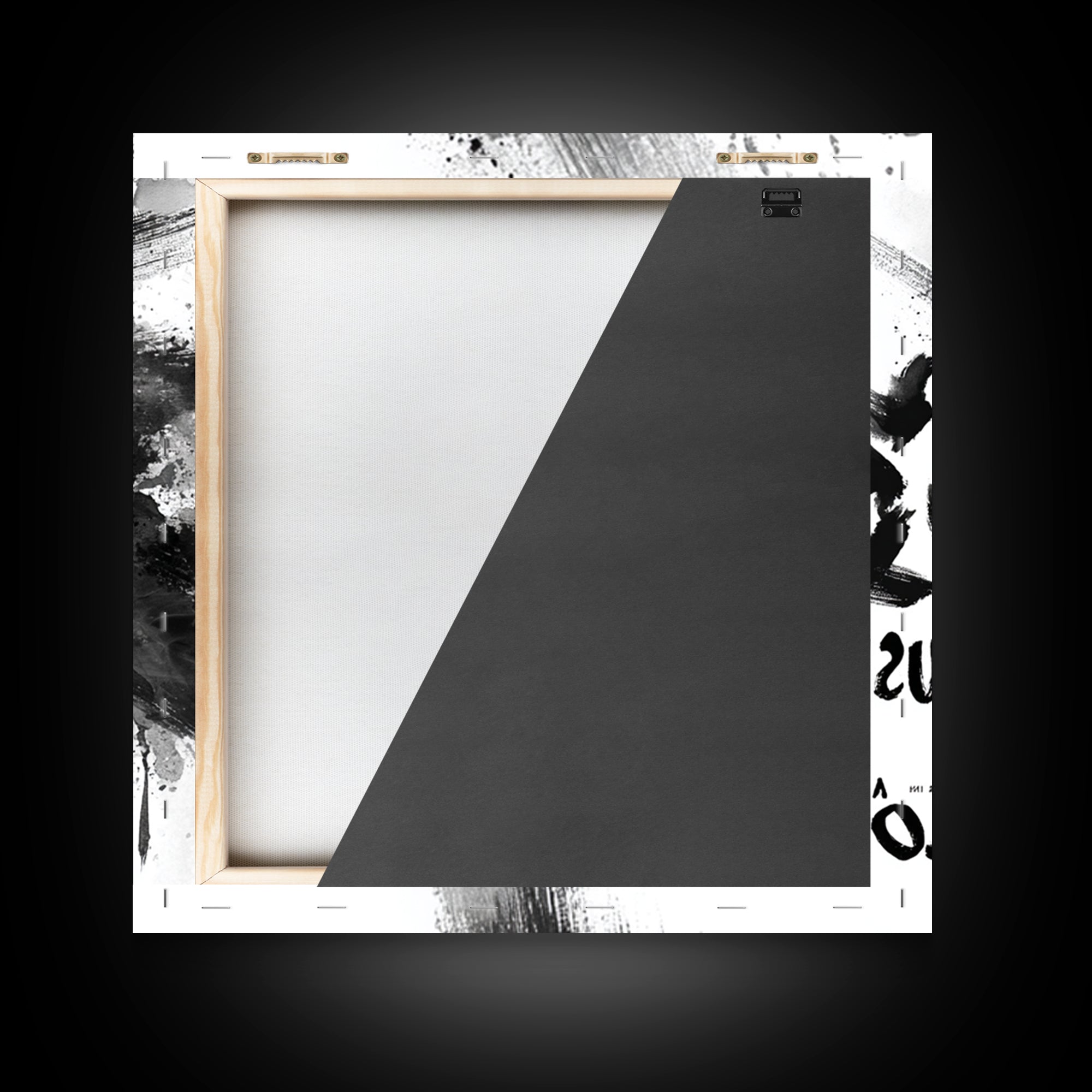 Bold Ink Brush Calligraphy Wall Art, Black And White Abstract Painting Print, Modern Japanese Wall Decor For Office Or Home